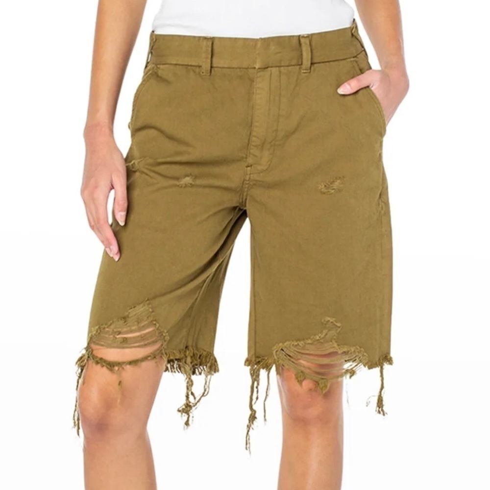 NWT - SERRA by Joie Rucker The Ballest Distressed green women’s shorts - size 29